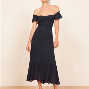 Reformation Butterfly Dress Petite Navy 8P